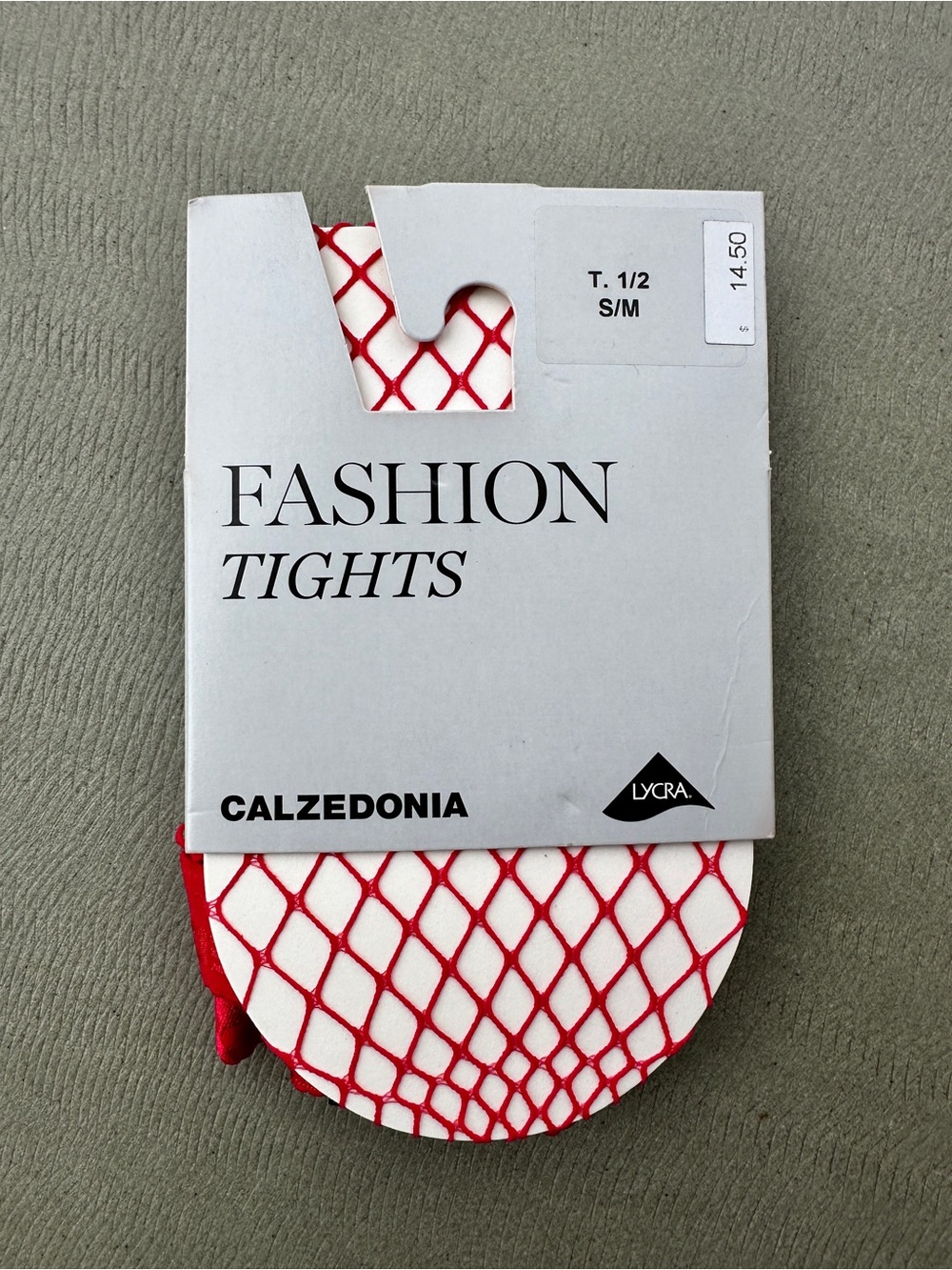 Calzedonia Women's Red Fishnet Tights - Fashion Tights (S/M)